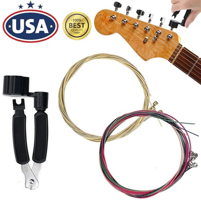 #ad #ad 2 Set of 6 Classical Guitar Strings Replacement 3 in 1 Guitar Restringing Tool $9.76