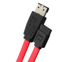 19" SATA to eSATA Cable, Red Color - SY-CAB40019