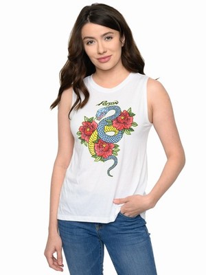 Women's Poison Classic Rock T-Shirt Band Tee Music White Halloween Rock n' Roll