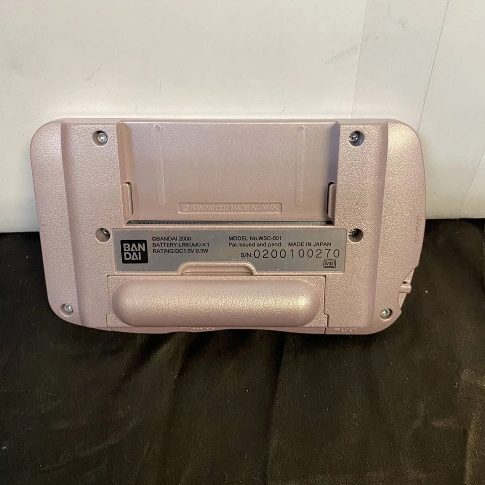 WonderSwan Color Console Pearl Pink Box Manual Junk Bandai - Image 4 of 4