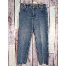VTG Levi Strauss 550 Relaxed Fit Tapered Leg Women Jeans Medium Wash 14 W32XL30