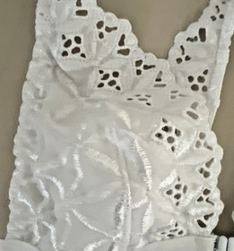 NWT Aubade Bahia Racerback Triangle Bra  Cotton Bright White XS