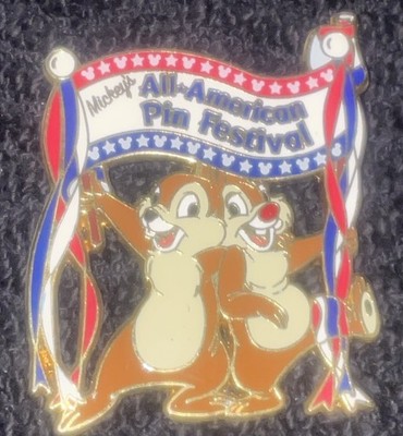 DLR Cast Member - Mickey's All American Pin Festival Chip & Dale LE PIN