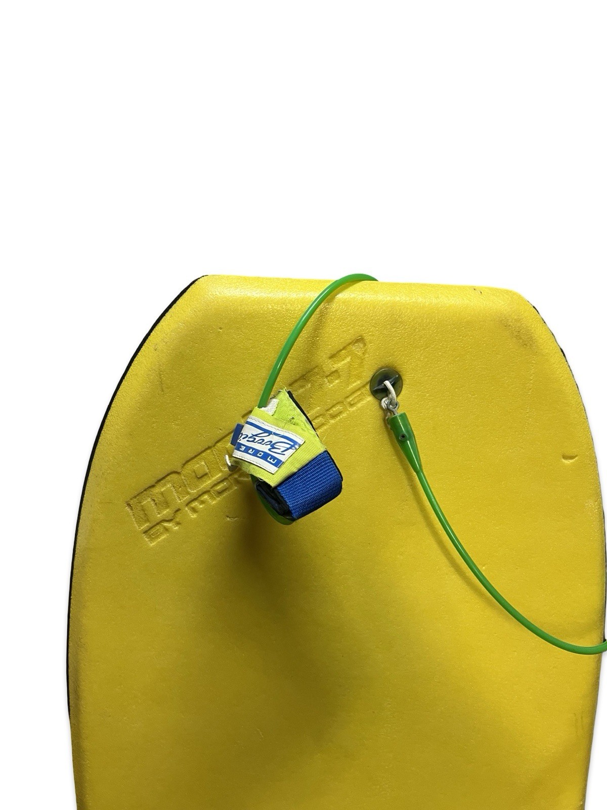Vintage Morey Boogie Board Mach 7-7 Bodyboard With leash Orange Yellow RARE