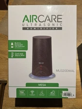New Aircare Mesa Ultrasonic Humidifier Oil Diffuser Brown Walnut MU320DWAL