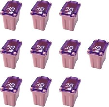 10PCS 30 Amp Car Micro Cartridge Fuses, Slow Blow FMM Mcase Type Fuses Replaceme