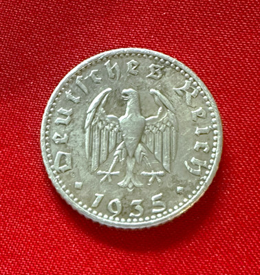 Germany 1935 50 Reichspfennig. KM87, 22mm Third Reich