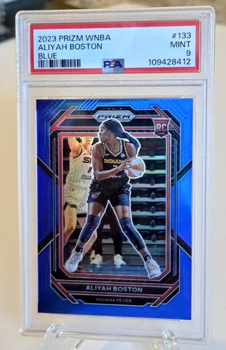 2023 Panini Prizm WNBA ALIYAH BOSTON! BLUE PRIZM #'d /175! PSA MINT 9! RC #133.