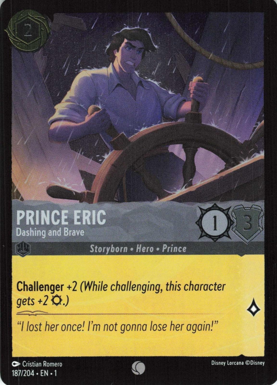 Prince Eric - Dashing and Brave 187/204 The First Chapter Lorcana Cold Foil NM