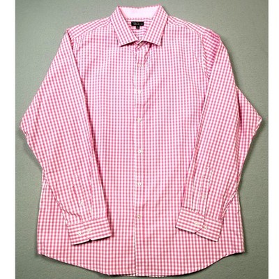 Galaxy by Harvic  Men's Long Sleeve Dress Shirts, XL pink