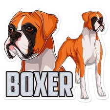 Boxer Dog Puppy - Vinyl Decal Sticker - Car Window Laptop - ebn8110