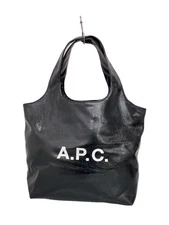 A.P.C. TOTE NINON Tote Bag, Faux Leather, Black