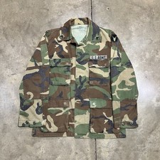 Vintage US Army Military Jacket Medium Combat Coat Woodland Camo 80s USA Fatigue