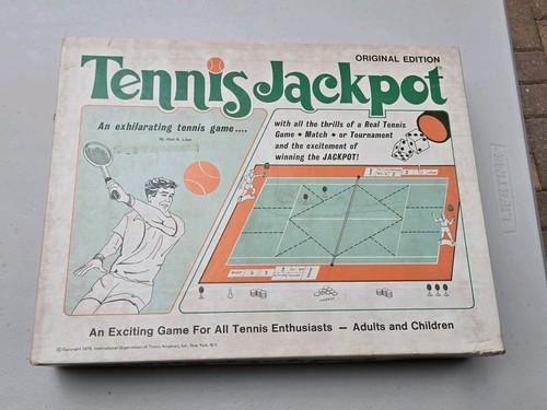 Tennis Jackpot Brettspiel 1979 International Organization Tennis Amateure Selten!