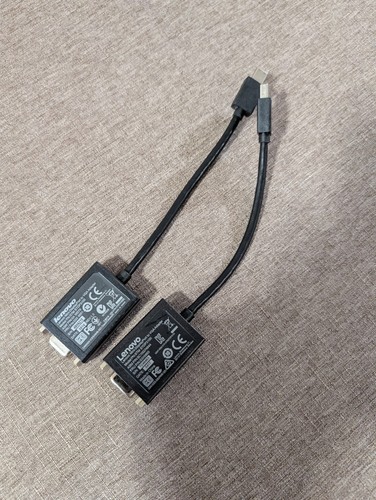 Lenovo Mini-DisplayPort to VGA Adapter Cable (STM STDP3100) Lot Of 2