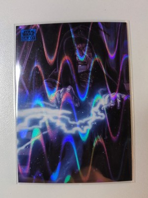 2025 Topps Chrome Star Wars Galaxy #70 The Emperor's Wrath Blue Ray Wave 106/175