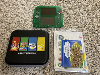 Nintendo 2DS Venusaur Green Pokemon Console Japan FTR 001 All Inserts Case