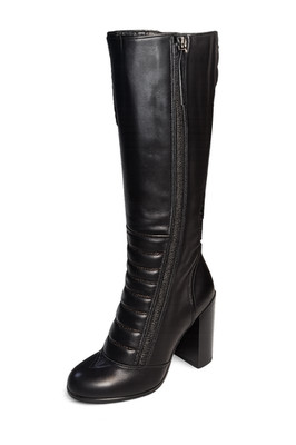 DIESEL D-4 Amelia Damen Leder Stiefel Schwarz Gr.40 High Boots Y01397