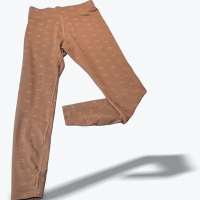 Nike Air Tight Fit High-Rise Full Length Brown Leggings Womens XS Monogram NEW