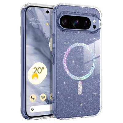 Glitzer Hülle für Google Pixel 10 Pro XL - stoßfest, magnetisch, transparent