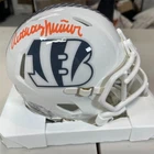 Anthony Munoz Autographed Cincinatti Bengals STS White Mini Football Helmet (BAS