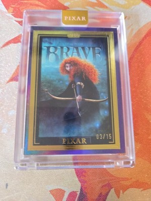2025 Topps Pixar Gold Brave Wall Art Purple 3/15