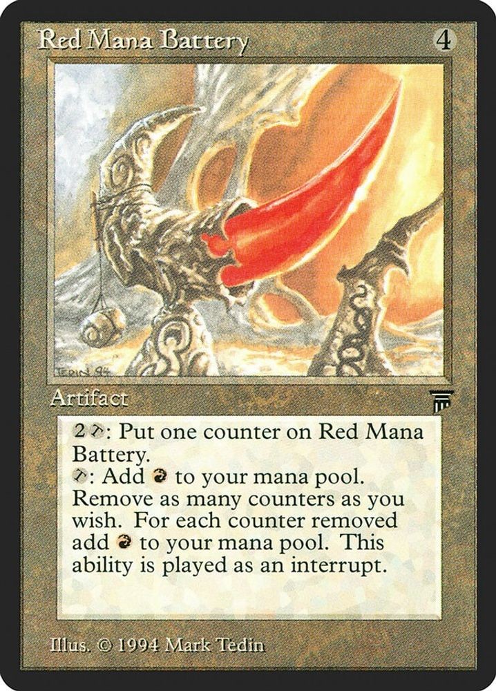 1994 Magic: The Gathering Legends - Red Mana Battery (#291, Uncommon, Near Mint)