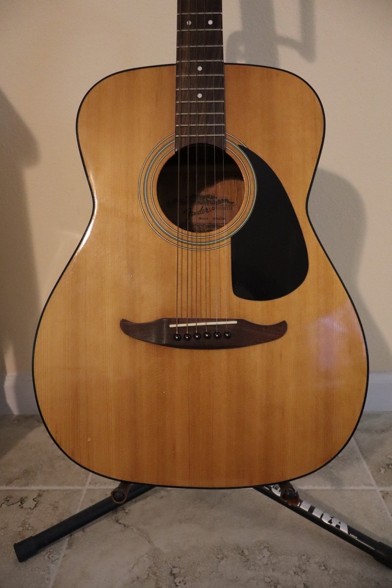 Fender Avalon Natural Vintage Acoustic Guitar-With Hard Case as