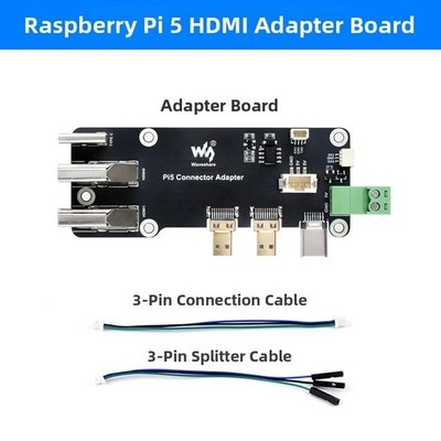 Für Raspberry Pi 5 für PCIe Board M2 SSD Adapter Dual 4K Display kompatibel
