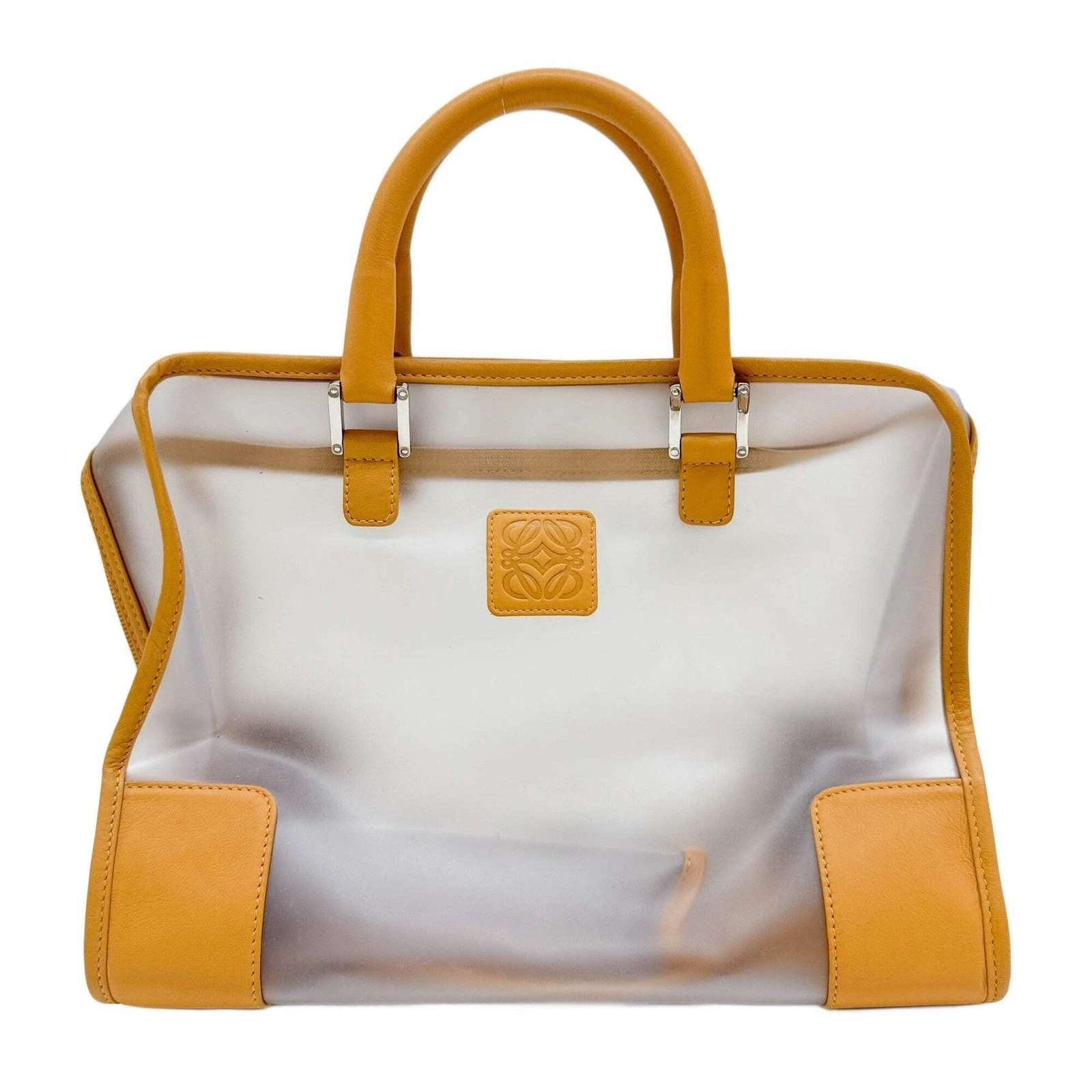 Loewe — LOEWE Amazona Brown Trim Translucent Vinyl Hand Bag