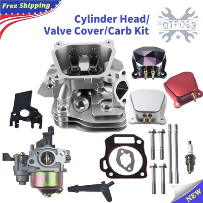 #ad #ad Cylinder Head Kit For Honda GX160 5.5HP GX200 6.5 HP #12210 ZL0 405 Rocker Valve $68.99