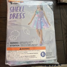 Halloween Girl Mermaid Tutu Dress, Shell Mermaid LED Costume