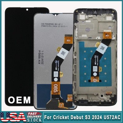 OEM LCD Display Touch Screen Digitizer Frame For Cricket Debut S3 2024 U572AC