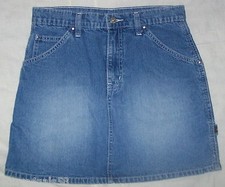 JR Womens JEAN Skirt BLUE DENIM Carpenter JORDACHE 7-8