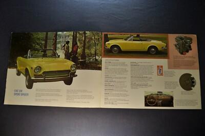 1972 Fiat 124 Catalog Brochure Spider Coupe Wagon Special Sedan