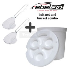 5 Gallon Foam Bait BUCKET LINER + 2x Minnow Dip Net live ice fishing