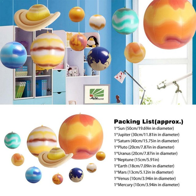 Solar Galaxy Teaching Nine Planets Solar System Children Decor Inflatable Toys