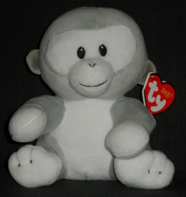 POOKIE the 7'' GRAY MONKEY - BABY TY - MINT with MINT TAG