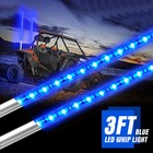 2x 3FT LED Whip Lights for UTV ATV Accessories RZR Can-Am Polaris Antenna Pickup
