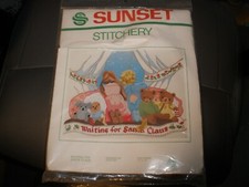 NEW Vintage Sunset Stitchery Waiting for Santa Claus Kit