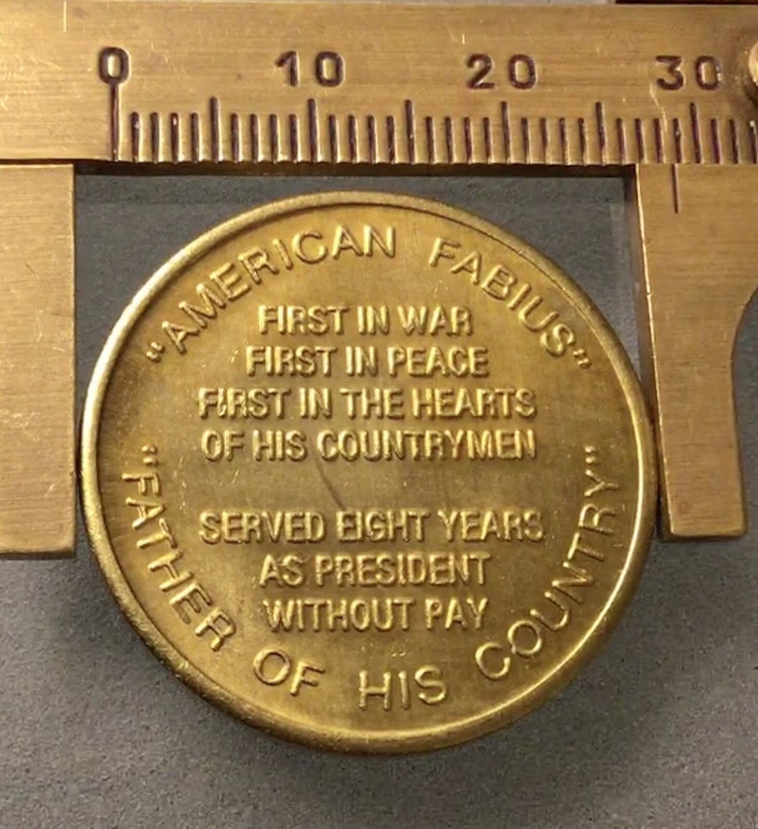 government George Washington 1st President Father Of Our Country Token