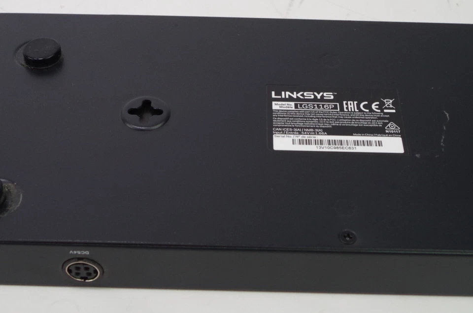 Linksys LGS116 16-Port Gigabit Ethernet Unmanaged Switch, No Power Adapter AS IS - Image 3 of 3