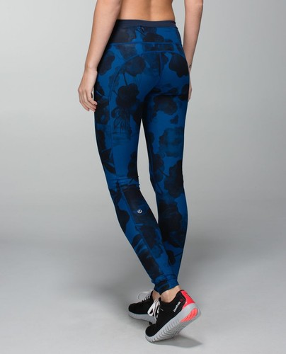 Lululemon Speed Tight II Floral Blue 