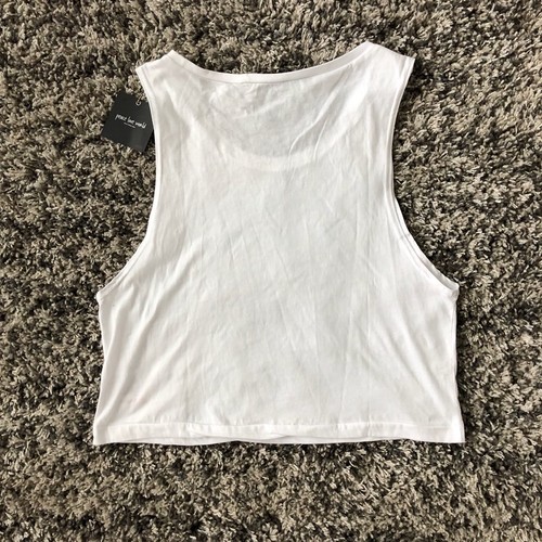 PEACE LOVE WORLD Women's Bree Cropped Tank Top White Size M NWT - Picture 2 of 7