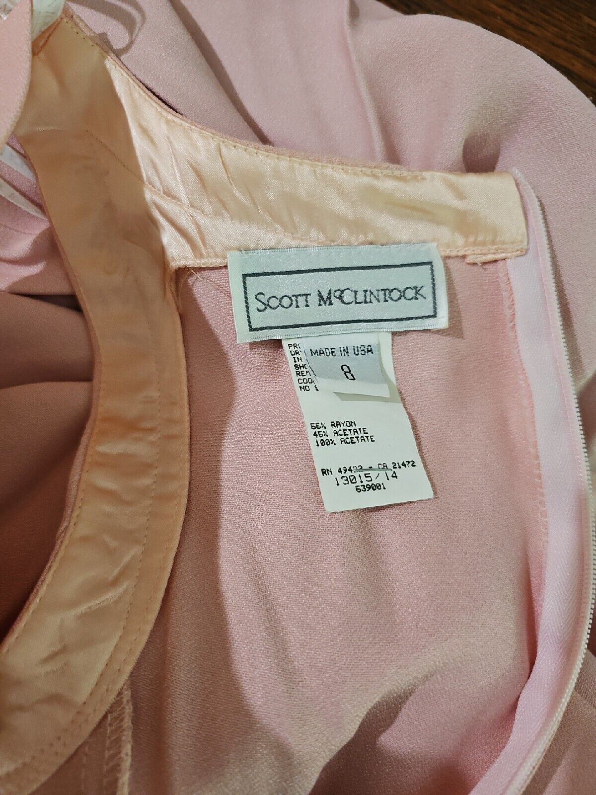 Vintage Scott Mcclintock Dress Pink Size 8 - image 4