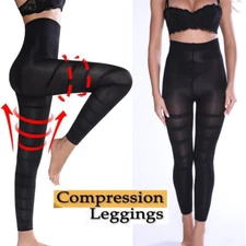 Women's Compression High-Waisted Anti-Cellulite Leggings Tummy Control Shaper US