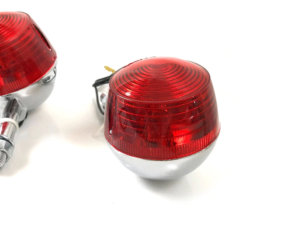 2X Rear turn signal indicator  for 73-77 Suzuki TC100 TS100 TS75 Red lens 6V Foto 3 de 3