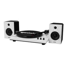 Gemini TT-900 Black White Bluetooth Stereo Vinyl Record Turntable System