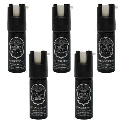 5 Police Magnum pepper spray .50oz GID actuator self defense security protection