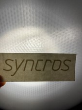 Vintage White Syncros Mountain Bike Decals. 90mm X 23mm. Reproduction.